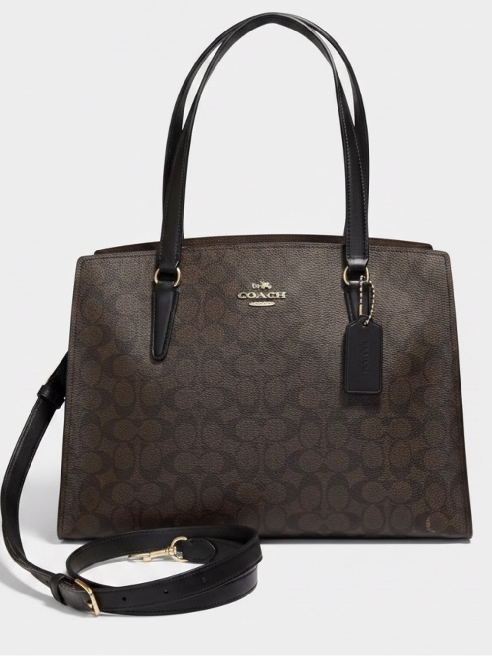Coach | NWT Signature Tatum Carryall Walnut / Black / IM